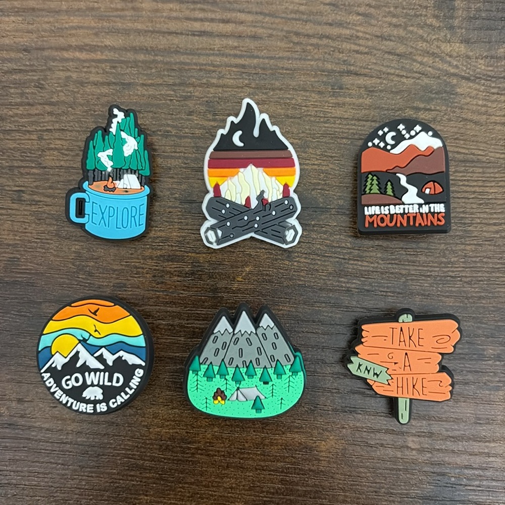 (6) Outdoor / Adventure / Wanderlust Themed Jibitz for Crocs